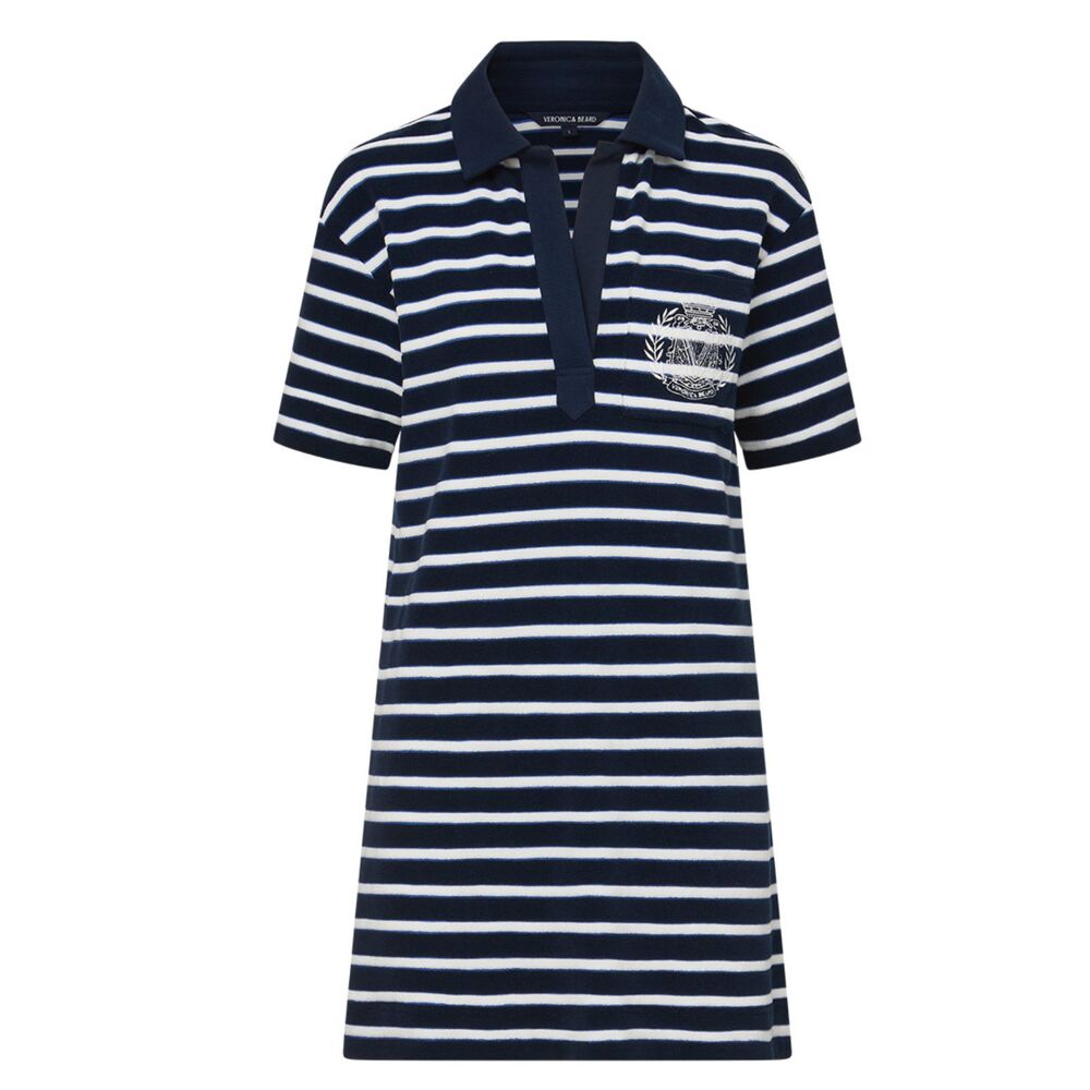 Veronica Beard Terrence Striped Cotton Blend T-Shirt Dress Size XS - Picture 2 of 6